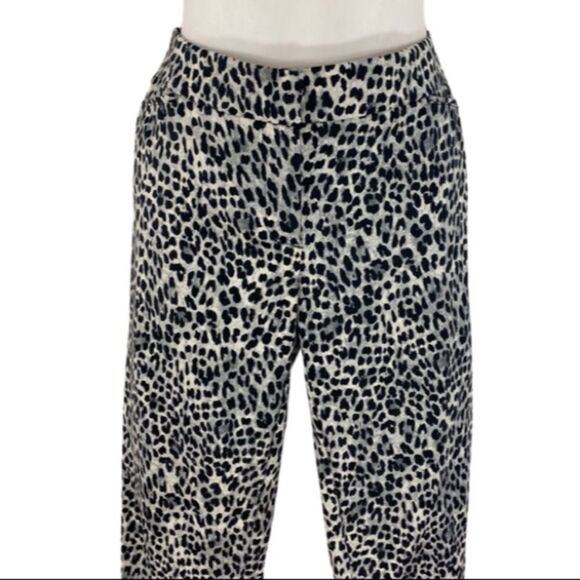 WHBM slim ankle leopard print pants 10 - Picture 4 of 10